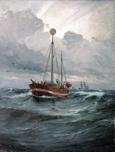 Das Feuerschiff am Skagen-Riff von Carl Ludvig Locher